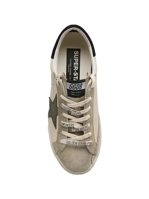 Sneakers Super-Star Cream Grey Olive Green Dark Blue Golden Goose | GMF00102.F008728.83408CREAM/GREY/OLIVE